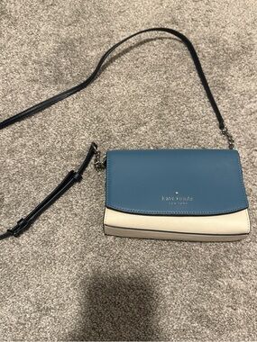kate spade Blue and Cream Colorblock Crossbody Bag
